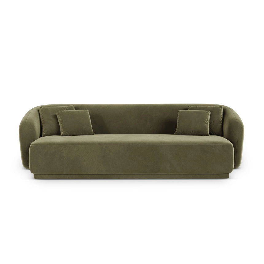 Gomera 3-Sitzer Sofa aus Samt in Grün (Salvador 8), 220x93x74 cm von Cosmopolitan Design – Bild 1