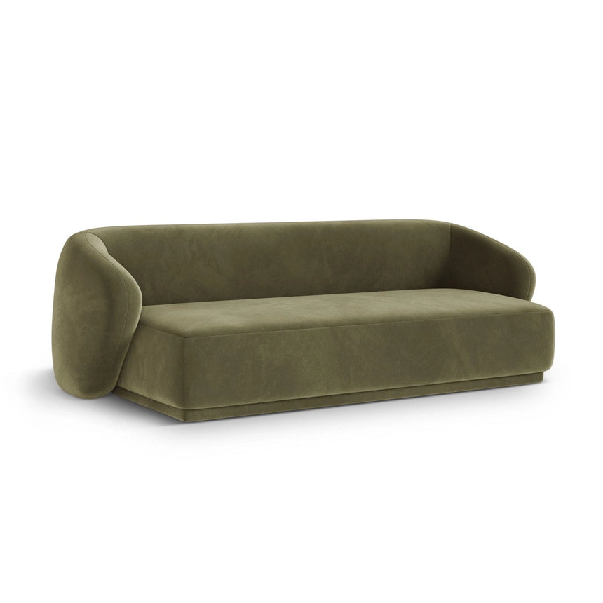 Gomera 3-Sitzer Sofa aus Samt in Grün (Salvador 8), 220x93x74 cm von Cosmopolitan Design – Bild 3