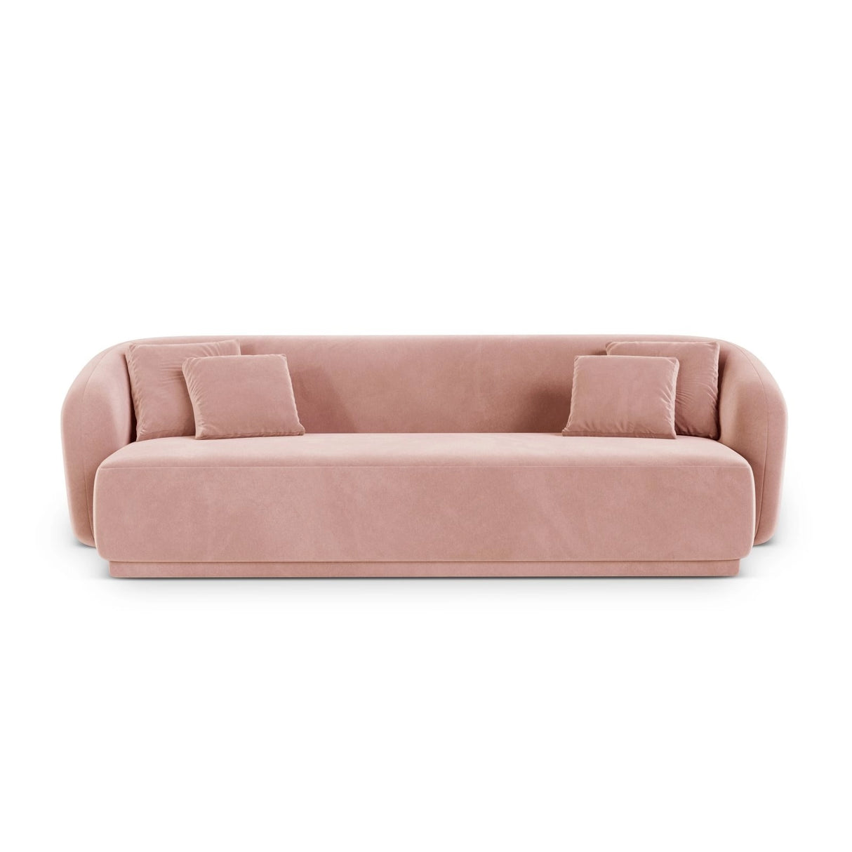 Gomera 3-Sitzer Sofa aus Samt in Rosa (Salvador 11), 220x93x74 cm von Cosmopolitan Design – Bild 1