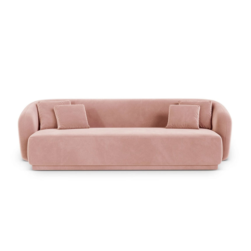 Gomera 3-Sitzer Sofa aus Samt in Rosa (Salvador 11), 220x93x74 cm von Cosmopolitan Design – Bild 1