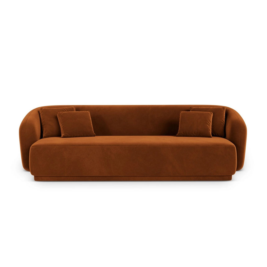 Gomera 3-Sitzer Sofa aus Samt in Terrakotta (Salvador 14), 220x93x74 cm von Cosmopolitan Design – Bild 1