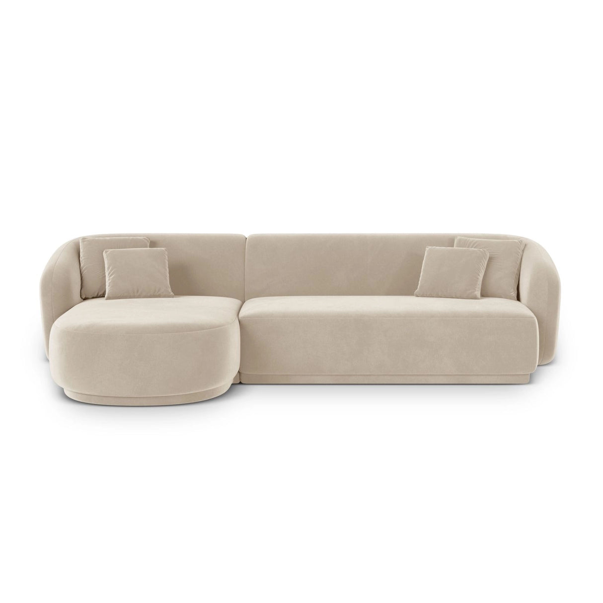 Gomera 4-Sitzer Ecksofa, Linke Seite, aus Samt, 260x155x74 cm von Cosmopolitan Design – Bild 1