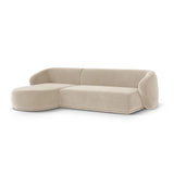 Gomera 4-Sitzer Ecksofa, Linke Seite, aus Samt, 260x155x74 cm von Cosmopolitan Design – Bild 3