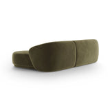 Gomera 4-Sitzer Ecksofa, Linke Seite, aus Samt in Grün (Salvador 8), 260x155x74 cm von Cosmopolitan Design – Bild 5