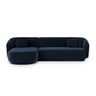 Gomera 4-Sitzer Ecksofa, Linke Seite, aus Samt in Königsblau (Salvador 5), 260x155x74 cm von Cosmopolitan Design – Bild 1