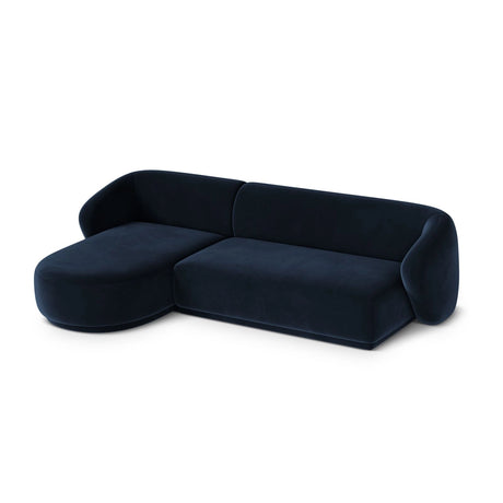 Gomera 4-Sitzer Ecksofa, Linke Seite, aus Samt in Königsblau (Salvador 5), 260x155x74 cm von Cosmopolitan Design – Bild 4