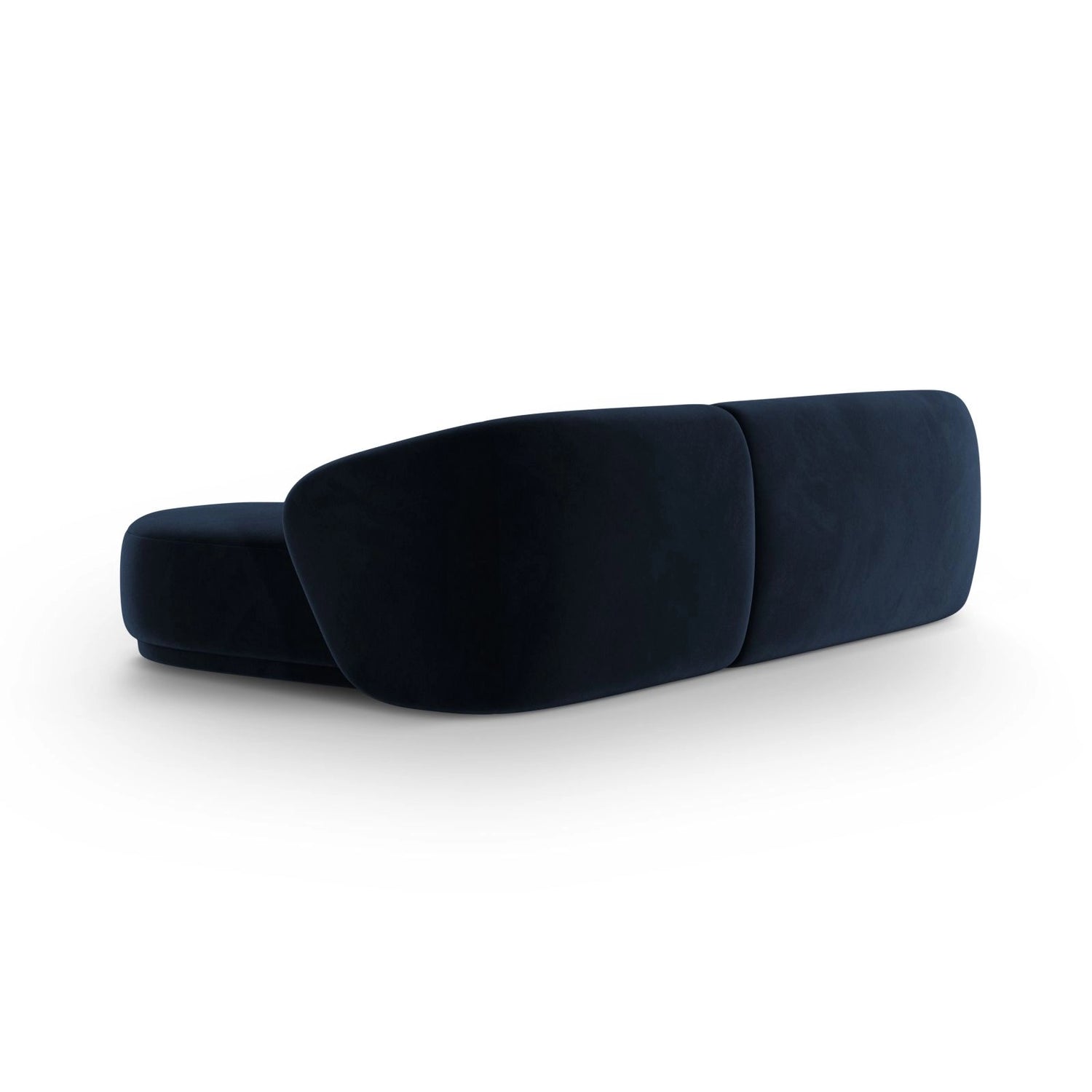 Gomera 4-Sitzer Ecksofa, Linke Seite, aus Samt in Königsblau (Salvador 5), 260x155x74 cm von Cosmopolitan Design – Bild 5