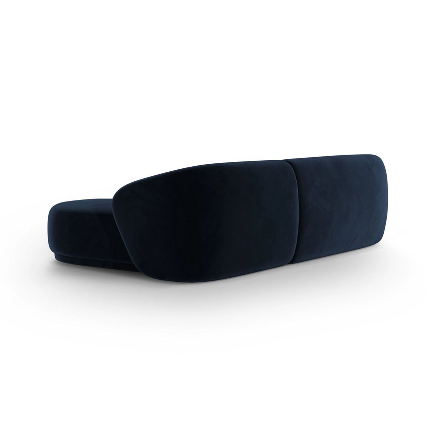 Gomera 4-Sitzer Ecksofa, Linke Seite, aus Samt in Königsblau (Salvador 5), 260x155x74 cm von Cosmopolitan Design – Bild 5