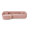 Gomera 4-Sitzer Ecksofa, Linke Seite, aus Samt in Rosa (Salvador 11), 260x155x74 cm von Cosmopolitan Design – Bild 1
