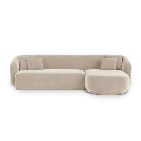 Gomera 4-Sitzer Ecksofa, Rechte Seite, aus Samt, 260x155x74 cm von Cosmopolitan Design – Bild 1