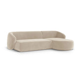 Gomera 4-Sitzer Ecksofa, Rechte Seite, aus Samt, 260x155x74 cm von Cosmopolitan Design – Bild 3