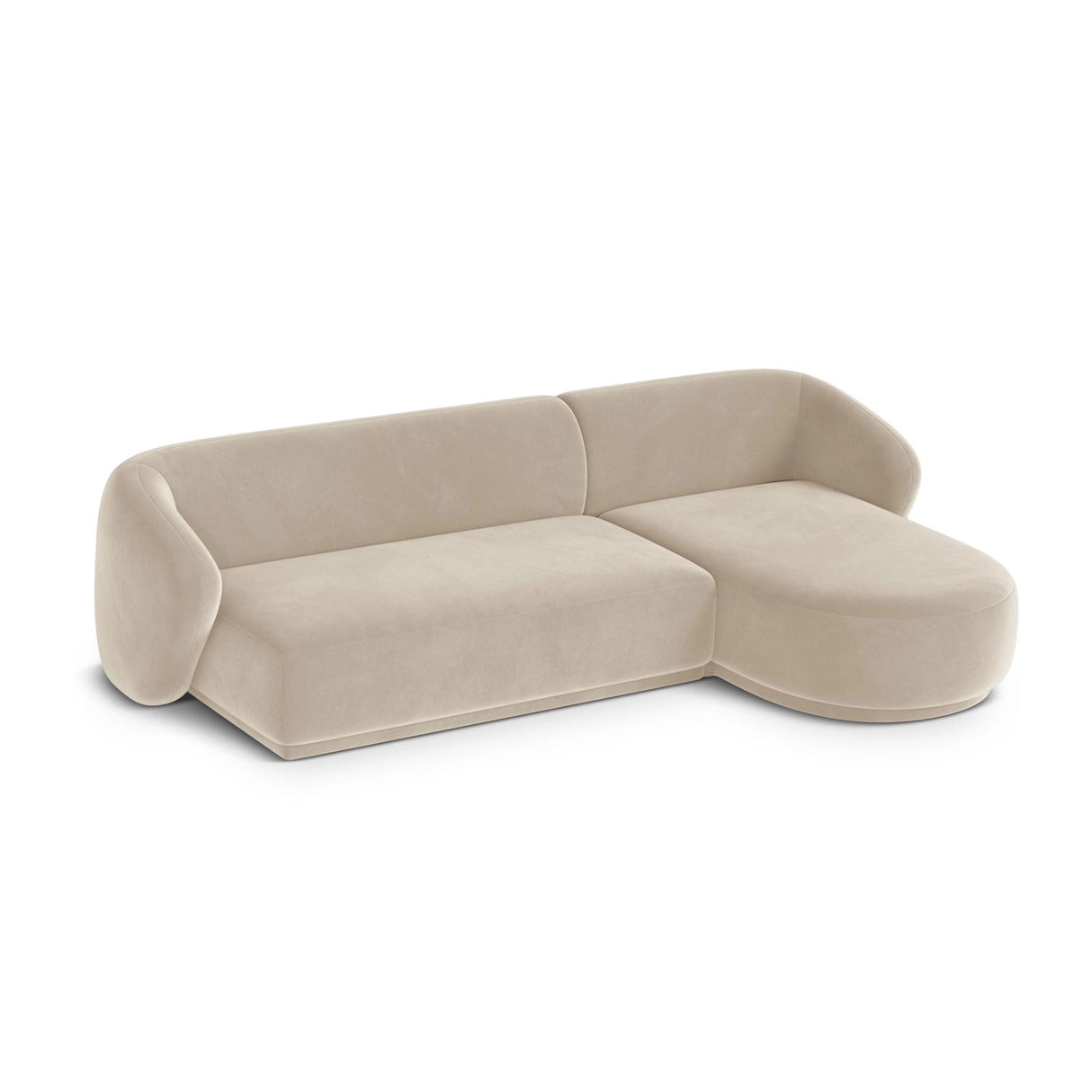Gomera 4-Sitzer Ecksofa, Rechte Seite, aus Samt, 260x155x74 cm von Cosmopolitan Design – Bild 4