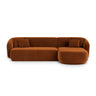 Gomera 4-Sitzer Ecksofa, Rechte Seite, aus Samt in Terrakotta (Salvador 14), 260x155x74 cm von Cosmopolitan Design – Bild 1