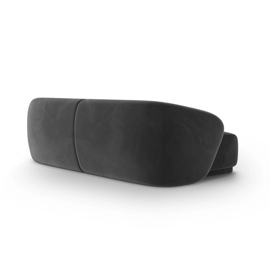 Gomera 4-Sitzer Sofa aus Samt in Dunkelgrau (Salvador 18), 246x93x74 cm von Cosmopolitan Design – Bild 4