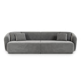 Gomera 4-Sitzer Sofa aus Samt in Grau (Salvador 17), 246x93x74 cm von Cosmopolitan Design – Bild 1