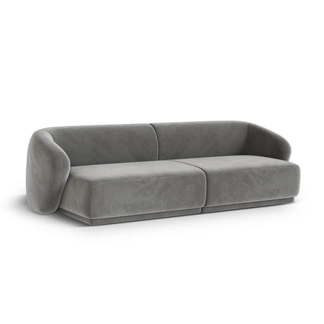 Gomera 4-Sitzer Sofa aus Samt in Grau (Salvador 17), 246x93x74 cm von Cosmopolitan Design – Bild 3