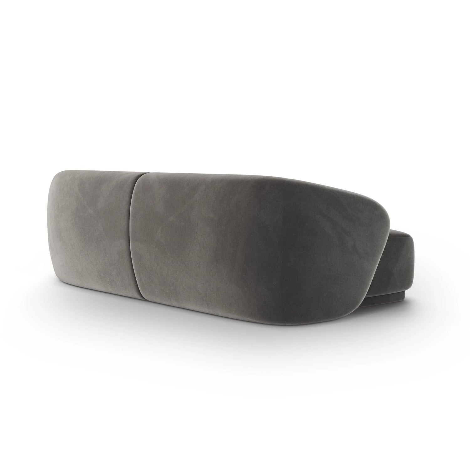 Gomera 4-Sitzer Sofa aus Samt in Grau (Salvador 17), 246x93x74 cm von Cosmopolitan Design – Bild 4