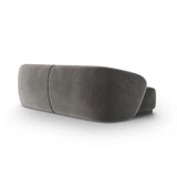 Gomera 4-Sitzer Sofa aus Samt in Grau (Salvador 17), 246x93x74 cm von Cosmopolitan Design – Bild 4
