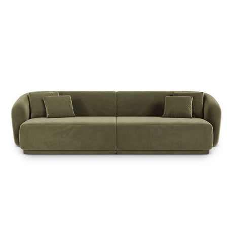 Gomera 4-Sitzer Sofa aus Samt in Grün (Salvador 8), 246x93x74 cm von Cosmopolitan Design – Bild 1