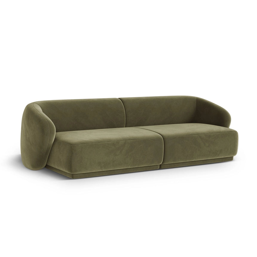 Gomera 4-Sitzer Sofa aus Samt in Grün (Salvador 8), 246x93x74 cm von Cosmopolitan Design – Bild 3