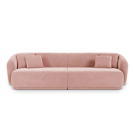 Gomera 4-Sitzer Sofa aus Samt in Rosa (Salvador 11), 246x93x74 cm von Cosmopolitan Design – Bild 1