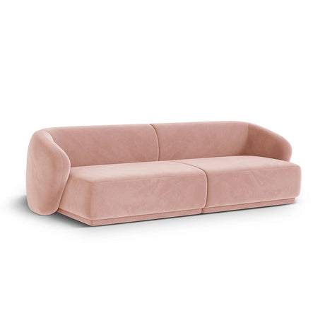 Gomera 4-Sitzer Sofa aus Samt in Rosa (Salvador 11), 246x93x74 cm von Cosmopolitan Design – Bild 3