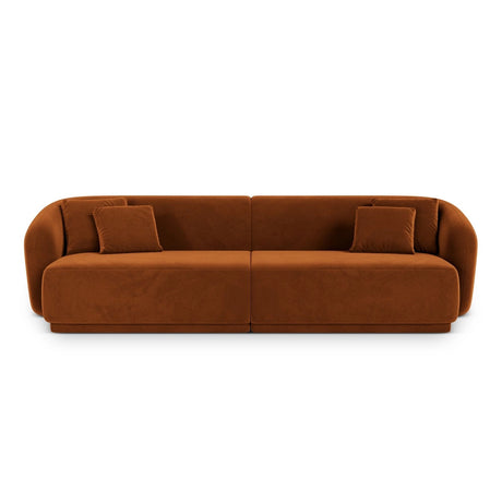 Gomera 4-Sitzer Sofa aus Samt in Terrakotta (Salvador 14), 246x93x74 cm von Cosmopolitan Design – Bild 1