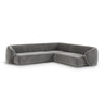Gomera 5-Sitzer Ecksofa, symmetrisch, aus Samt in Grau (Salvador 17), 256x256x74 cm von Cosmopolitan Design – Bild 3