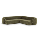 Gomera 5-Sitzer Ecksofa, symmetrisch, aus Samt in Grün (Salvador 8), 256x256x74 cm von Cosmopolitan Design – Bild 3