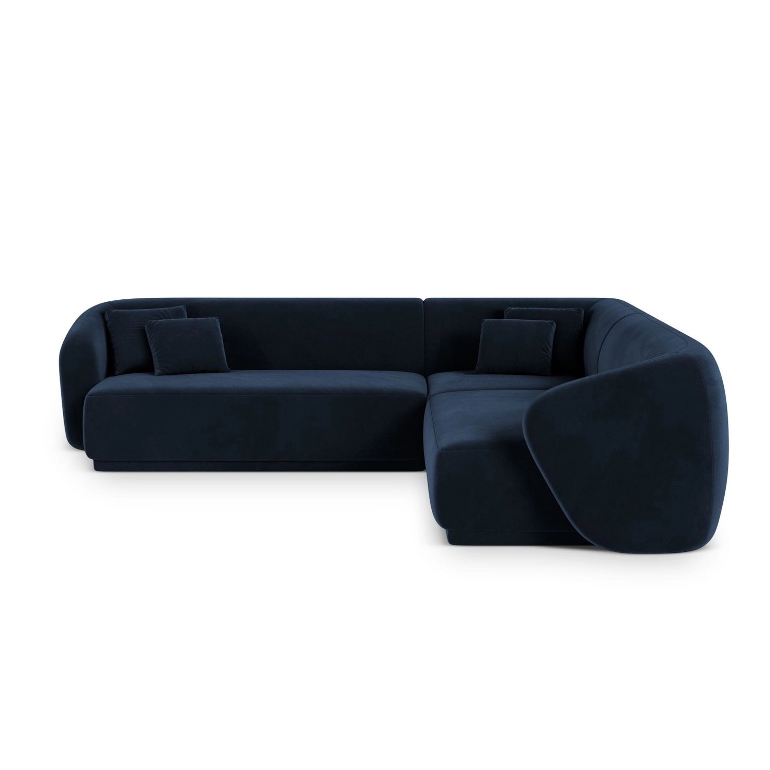 Gomera 5-Sitzer Ecksofa, symmetrisch, aus Samt in Königsblau (Salvador 5), 256x256x74 cm von Cosmopolitan Design – Bild 1