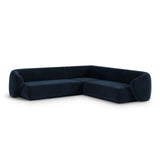 Gomera 5-Sitzer Ecksofa, symmetrisch, aus Samt in Königsblau (Salvador 5), 256x256x74 cm von Cosmopolitan Design – Bild 3