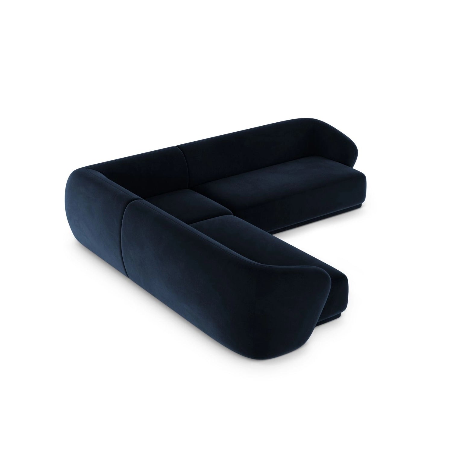 Gomera 5-Sitzer Ecksofa, symmetrisch, aus Samt in Königsblau (Salvador 5), 256x256x74 cm von Cosmopolitan Design – Bild 5