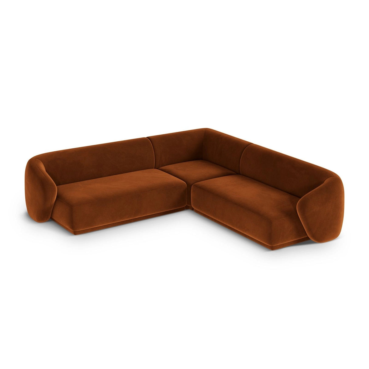 Gomera 5-Sitzer Ecksofa, symmetrisch, aus Samt in Terrakotta (Salvador 14), 256x256x74 cm von Cosmopolitan Design – Bild 4