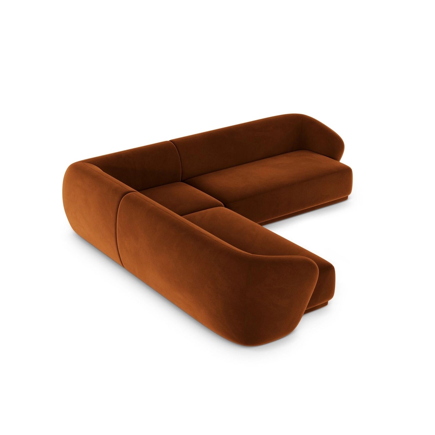 Gomera 5-Sitzer Ecksofa, symmetrisch, aus Samt in Terrakotta (Salvador 14), 256x256x74 cm von Cosmopolitan Design – Bild 5