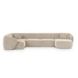 Gomera 6-Sitzer Panorama Ecksofa, Linke Seite, aus Samt, 336x166x74 cm von Cosmopolitan Design – Bild 1