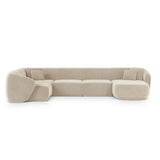 Gomera 6-Sitzer Panorama Ecksofa, Linke Seite, aus Samt, 336x166x74 cm von Cosmopolitan Design – Bild 1