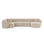 Gomera 6-Sitzer Panorama Ecksofa, Linke Seite, aus Samt, 336x166x74 cm von Cosmopolitan Design – Bild 1