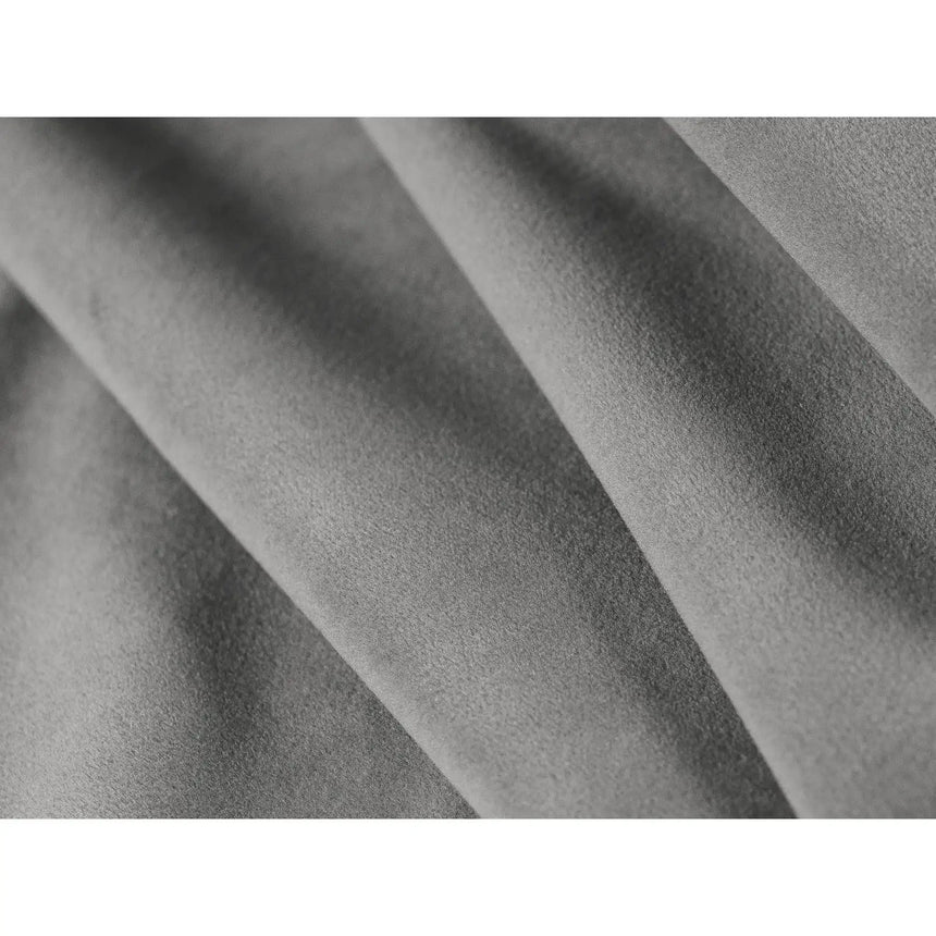 Gomera 6-Sitzer Panorama Ecksofa, Linke Seite, aus Samt in Grau (Salvador 17), Beine aus Schwarzes Plastik, 336x166x74 cm von Cosmopolitan Design – Bild 6