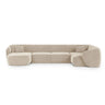 Gomera 6-Sitzer Panorama Ecksofa, Rechte Seite, aus Samt, 336x166x74 cm von Cosmopolitan Design – Bild 1