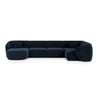 Gomera 6-Sitzer Panorama Ecksofa, Rechte Seite, aus Samt in Königsblau (Salvador 5), Beine aus Schwarzes Plastik, 336x166x74 cm von Cosmopolitan Design – Bild 1