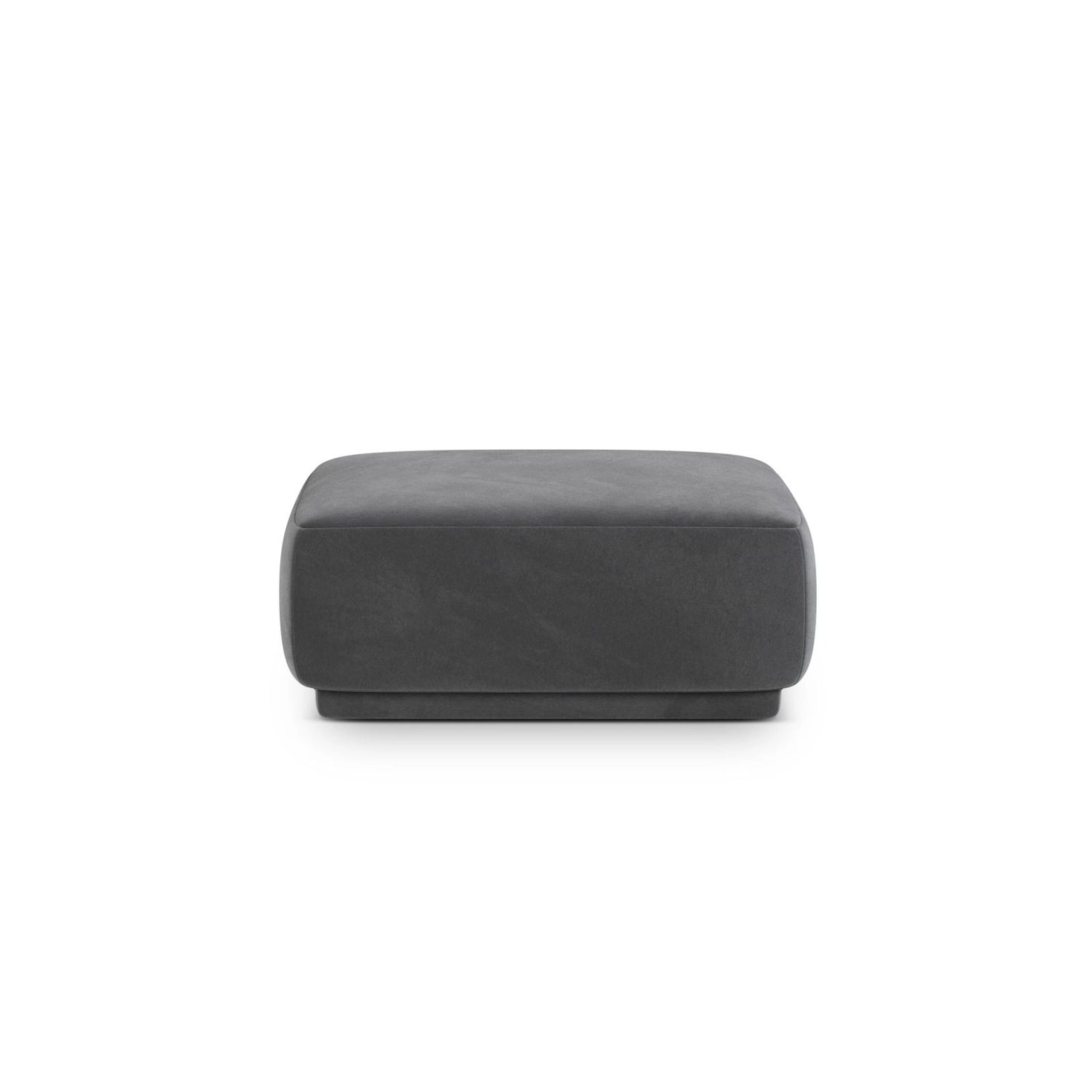 Gomera Pouf aus Samt in Dunkelgrau (Salvador 18), 90x90x42 cm von Cosmopolitan Design – Bild 1