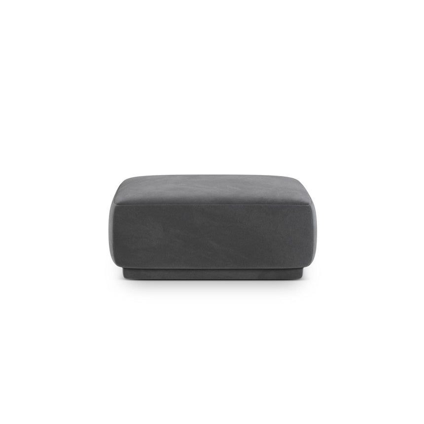 Gomera Pouf aus Samt in Dunkelgrau (Salvador 18), 90x90x42 cm von Cosmopolitan Design – Bild 1