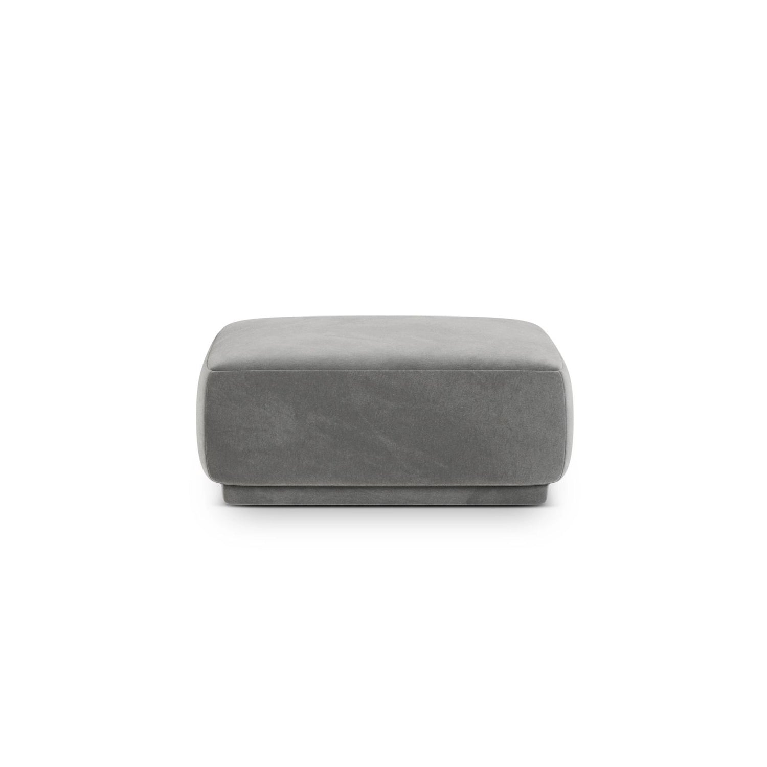 Gomera Pouf aus Samt in Grau (Salvador 17), 90x90x42 cm von Cosmopolitan Design – Bild 1