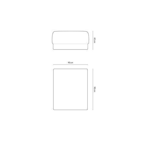 Gomera Pouf aus Samt in Grün (Salvador 8), 90x90x42 cm von Cosmopolitan Design – Bild 2