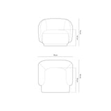 Gomera Sessel aus Samt, 93x90x74 cm von Cosmopolitan Design – Bild 2