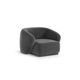 Gomera Sessel aus Samt in Dunkelgrau (Salvador 18), 93x90x74 cm von Cosmopolitan Design – Bild 3