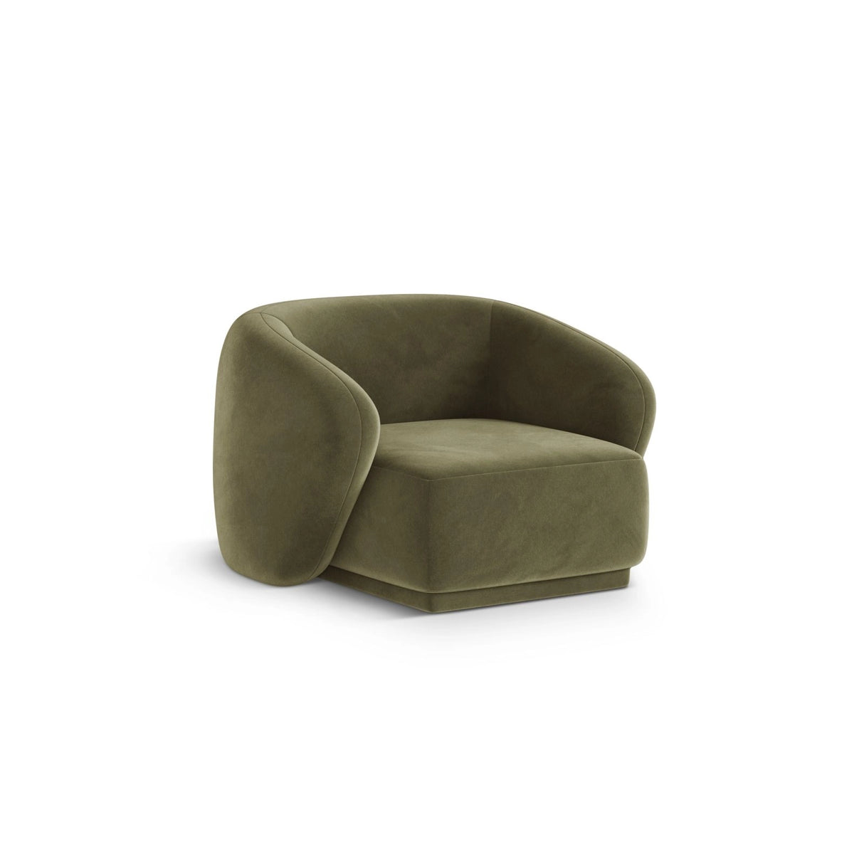 Gomera Sessel aus Samt in Grün (Salvador 8), 93x90x74 cm von Cosmopolitan Design – Bild 3
