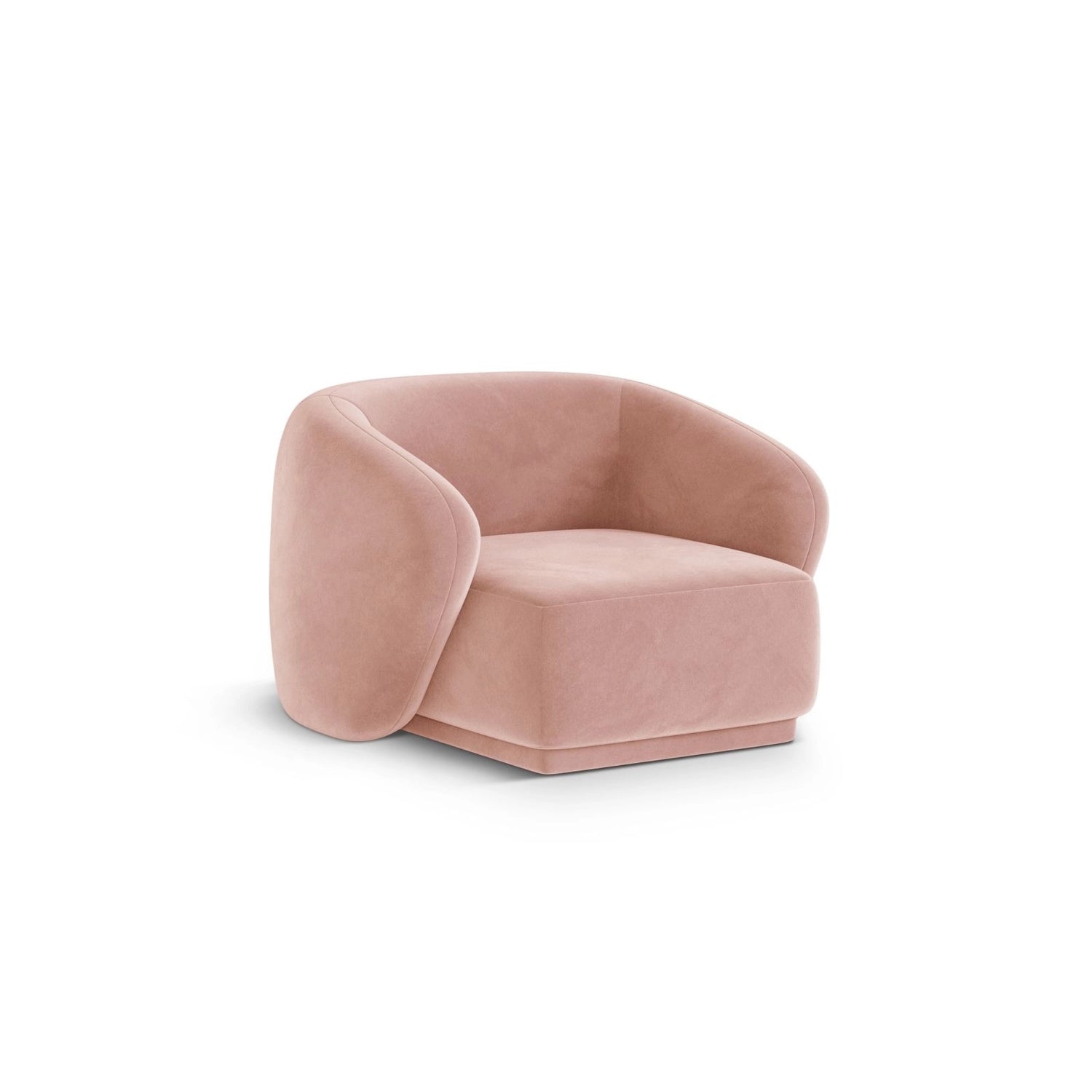 Gomera Sessel aus Samt in Rosa (Salvador 11), 93x90x74 cm von Cosmopolitan Design – Bild 3