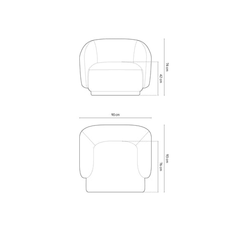 Gomera Sessel aus Samt in Terrakotta (Salvador 14), 93x90x74 cm von Cosmopolitan Design – Bild 2