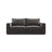 Grena 3-Sitzer Sofa mit Schlaffunktion, ausklappbar, aus Samt in Dunkelgrau (Salvador 18), 205x100 cm von Cosmopolitan Design – Bild 1